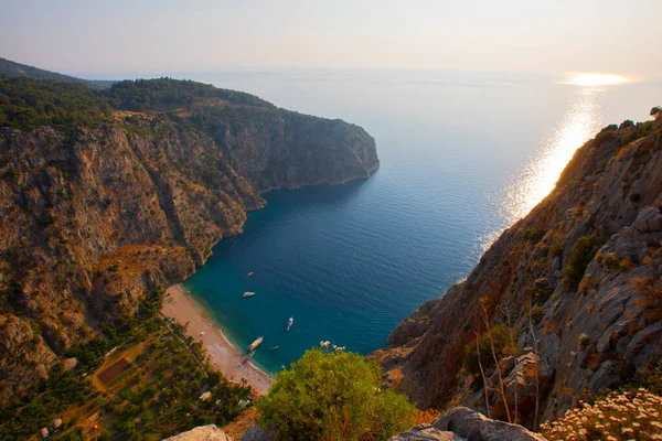 Butterfly Valley Kelebekler Vadisi Městě Oludeniz Fethiye Západním Turecku Tohoto — Stock fotografie