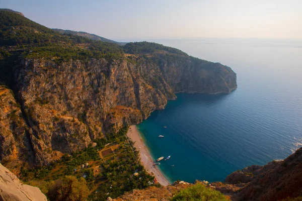 Butterfly Valley Kelebekler Vadisi Městě Oludeniz Fethiye Západním Turecku Tohoto — Stock fotografie