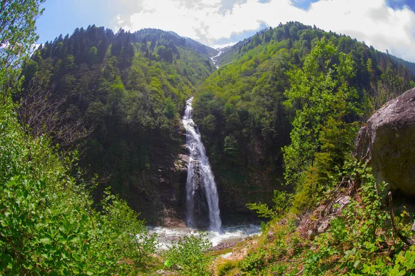 Der Gelin Tulu Wasserfall Fällt Vom Kackar Berg Dorf Ayder — Stockfoto