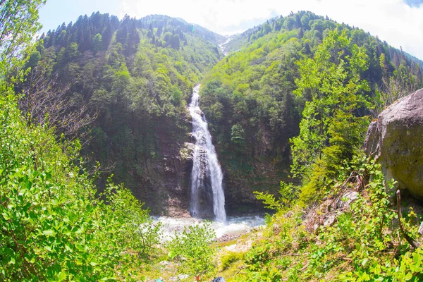 Der Gelin Tulu Wasserfall Fällt Vom Kackar Berg Dorf Ayder — Stockfoto