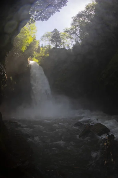 Palovit Waterfall Влітку Регіон Отримує Величезну Кількість Опадів Протягом Року — стокове фото