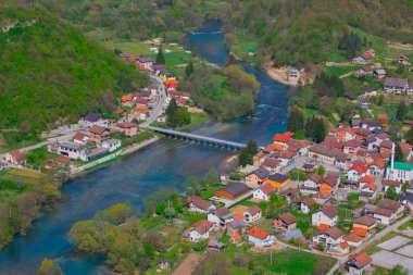 Una river flow and place for relaxation in National park Una near Bihac - Bosnia and Herzegovina clipart