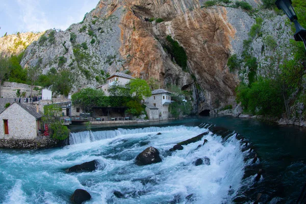 Dervish House Blagaj Tekija Edificio Monasterio Derviche Fuera Ciudad Mostar — Foto de Stock