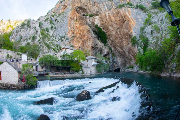 Dervish House Blagaj Tekija Edificio Monasterio Derviche Fuera Ciudad Mostar — Foto de Stock