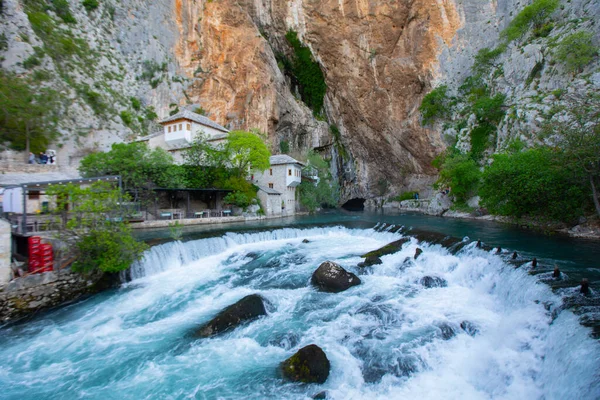 Dervish House Blagaj Tekija Edificio Monasterio Derviche Fuera Ciudad Mostar — Foto de Stock