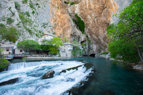 Dervish House Blagaj Tekija Edificio Monasterio Derviche Fuera Ciudad Mostar — Foto de Stock