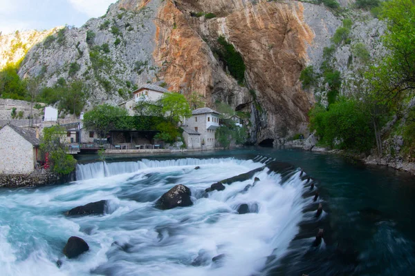 Dervish House Blagaj Tekija Edificio Monasterio Derviche Fuera Ciudad Mostar — Foto de Stock