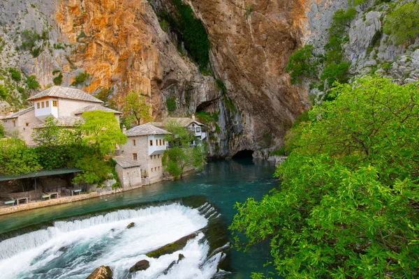 Dervish House Blagaj Tekija Edificio Monasterio Derviche Fuera Ciudad Mostar — Foto de Stock