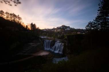 Bosna-Hersek 'in Jajce kentinde güzel şelaleler
