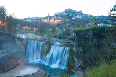 Bosna-Hersek 'in Jajce kentinde güzel şelaleler