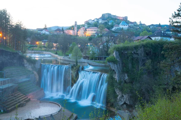 Beautiful Waterfalls Jajce Bosnia Herzegovina — Stock Photo, Image