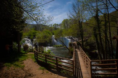 Martin Brod 'un Şelaleleri Una Ulusal Parkı, Bosna-Hersek' te