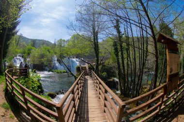 Martin Brod 'un Şelaleleri Una Ulusal Parkı, Bosna-Hersek' te