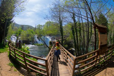 Martin Brod 'un Şelaleleri Una Ulusal Parkı, Bosna-Hersek' te