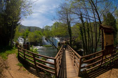 Martin Brod 'un Şelaleleri Una Ulusal Parkı, Bosna-Hersek' te