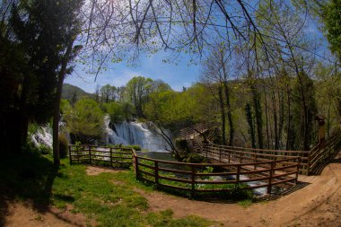 Martin Brod 'un Şelaleleri Una Ulusal Parkı, Bosna-Hersek' te