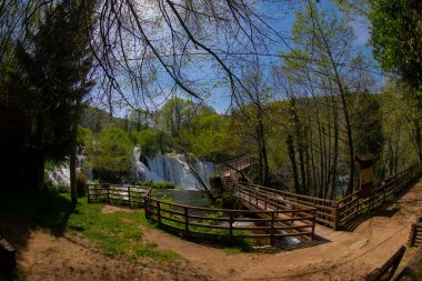 Martin Brod 'un Şelaleleri Una Ulusal Parkı, Bosna-Hersek' te