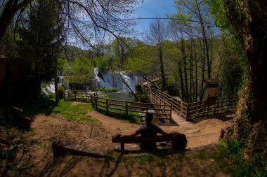 Martin Brod 'un Şelaleleri Una Ulusal Parkı, Bosna-Hersek' te