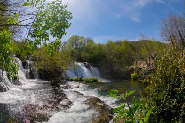 Martin Brod 'un Şelaleleri Una Ulusal Parkı, Bosna-Hersek' te