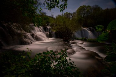 Martin Brod 'un Şelaleleri Una Ulusal Parkı, Bosna-Hersek' te