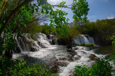 Martin Brod 'un Şelaleleri Una Ulusal Parkı, Bosna-Hersek' te