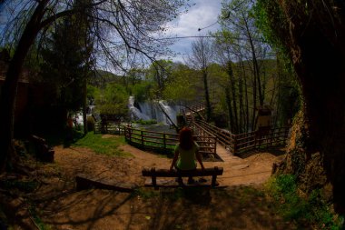 Martin Brod 'un Şelaleleri Una Ulusal Parkı, Bosna-Hersek' te