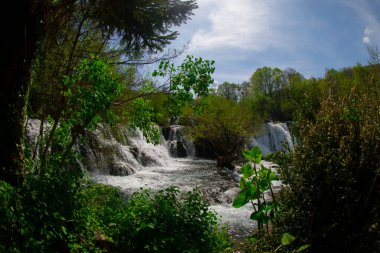 Martin Brod 'un Şelaleleri Una Ulusal Parkı, Bosna-Hersek' te