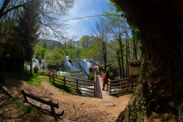 Cascades Martin Brod Dans Parc National Una Bosnie Herzégovine — Photo