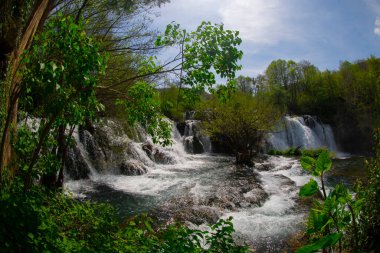 Martin Brod 'un Şelaleleri Una Ulusal Parkı, Bosna-Hersek' te