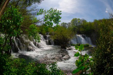 Martin Brod 'un Şelaleleri Una Ulusal Parkı, Bosna-Hersek' te