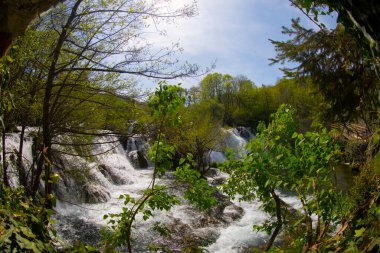 Martin Brod 'un Şelaleleri Una Ulusal Parkı, Bosna-Hersek' te
