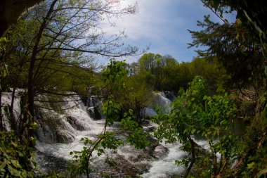 Martin Brod 'un Şelaleleri Una Ulusal Parkı, Bosna-Hersek' te