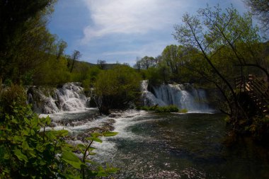 Martin Brod 'un Şelaleleri Una Ulusal Parkı, Bosna-Hersek' te