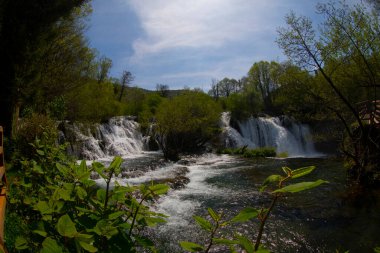 Martin Brod 'un Şelaleleri Una Ulusal Parkı, Bosna-Hersek' te