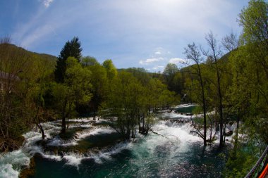 Martin Brod 'un Şelaleleri Una Ulusal Parkı, Bosna-Hersek' te