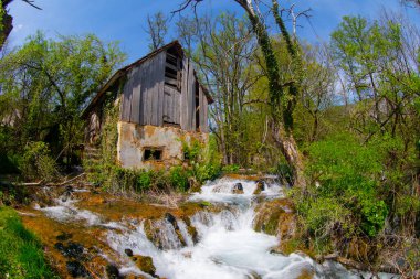 Martin Brod 'un Şelaleleri Una Ulusal Parkı, Bosna-Hersek' te