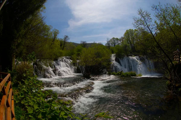 Καταρράκτες Του Martin Brod Στο Εθνικό Πάρκο Una Βοσνία Και — Φωτογραφία Αρχείου