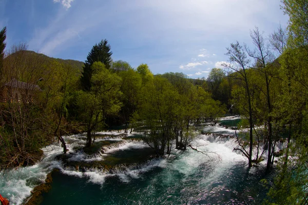 Martin Brods Vattenfall Una Nationalpark Bosnien Och Hercegovina — Stockfoto