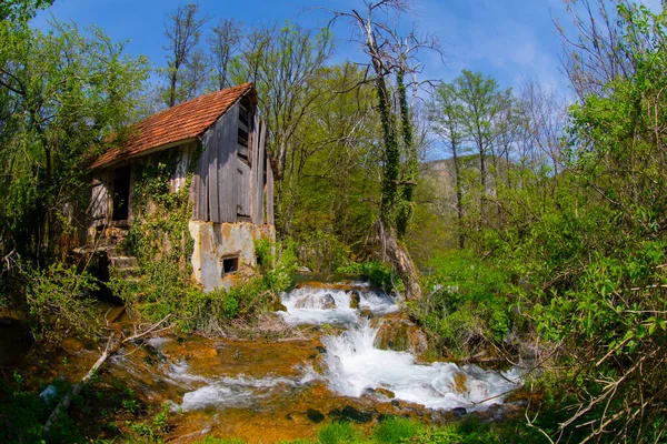 Cascades Martin Brod Dans Parc National Una Bosnie Herzégovine — Photo