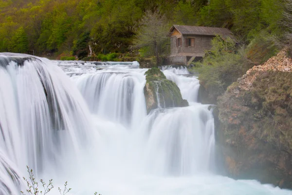 Водопад Strbacki Бук Реке Уна Боснии — стоковое фото