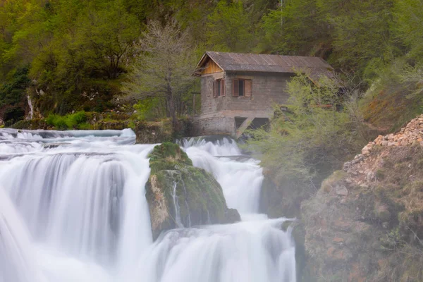 Водопад Strbacki Бук Реке Уна Боснии — стоковое фото