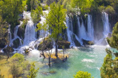 Kravice waterfall on the Trebizat River in Bosnia and Herzegovina clipart