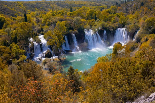 Kravice Fossen Trebizat Elva Bosnia Hercegovina – stockfoto