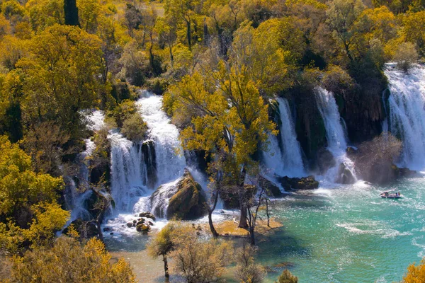 Кравіце Водоспад Чудо Природи Боснії Герцеговині Кравецькі Водоспади Спочатку Відомі — стокове фото