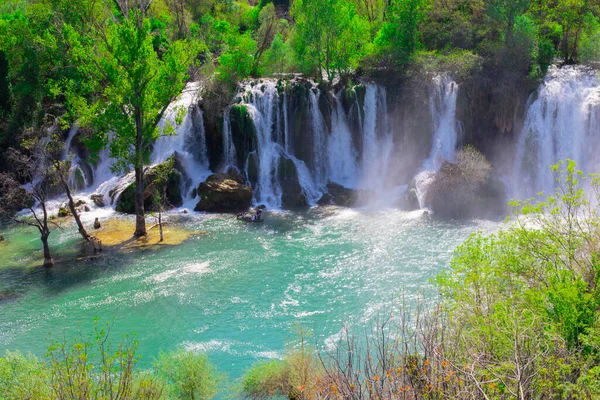 Kravice Vízesés Természet Csodája Bosznia Hercegovinában Kravice Vízesések Eredeti Nevén — Stock Fotó