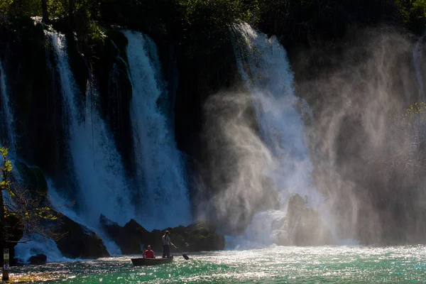 Kravice Vízesés Természet Csodája Bosznia Hercegovinában Kravice Vízesések Eredeti Nevén — Stock Fotó