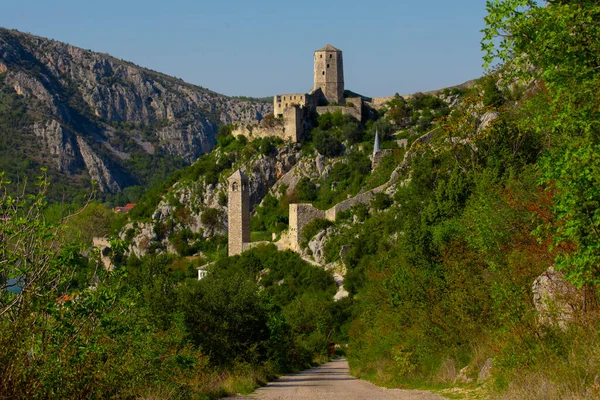 Citadel Pocitelj Κάστρο Στη Βοσνία Και Ερζεγοβίνη Στην Κοιλάδα Του — Φωτογραφία Αρχείου