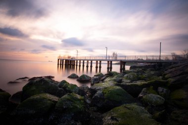 Florya plajı, uzun pozlama plajı.