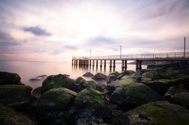 Florya plajı, uzun pozlama plajı.