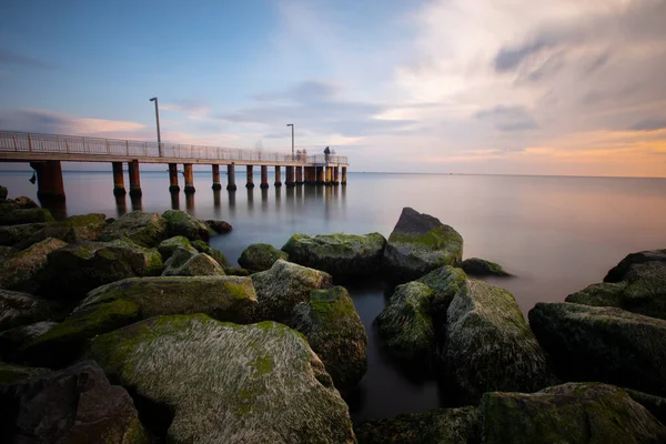 Stranden Florya Lång Exponering — Stockfoto